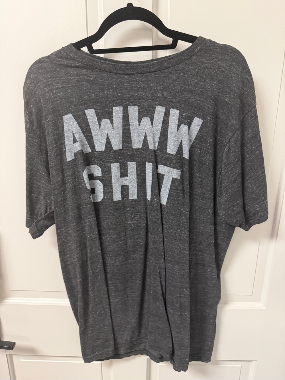 Buy Me Brunch Charcoal Gray Graphic Short Sleeve Tee - AWWW SHIT